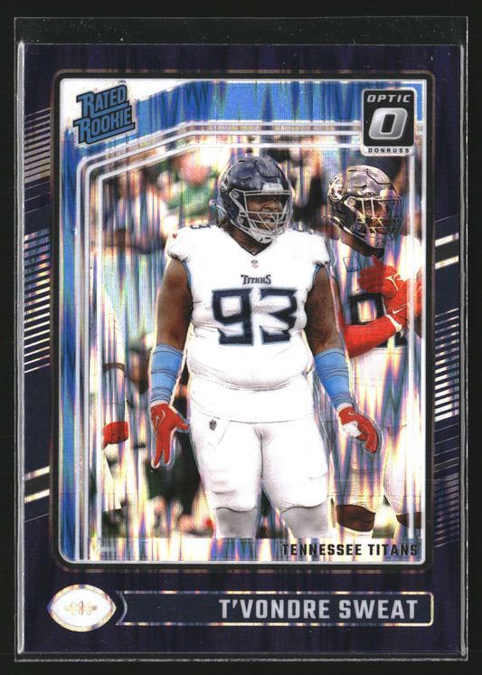 T'Vondre Sweat 2024 Donruss Optic 295 Purple Shock Tennessee Titans