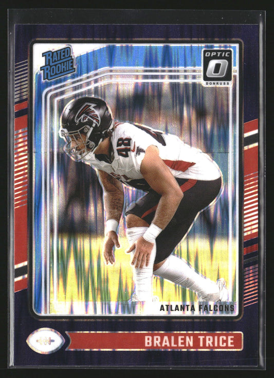 Bralen Trice 2024 Donruss Optic 212 Purple Shock Atlanta Falcons