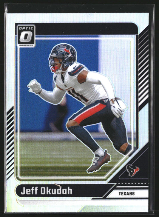 Jeff Okudah 2024 Donruss Optic 81 Holo Houston Texans