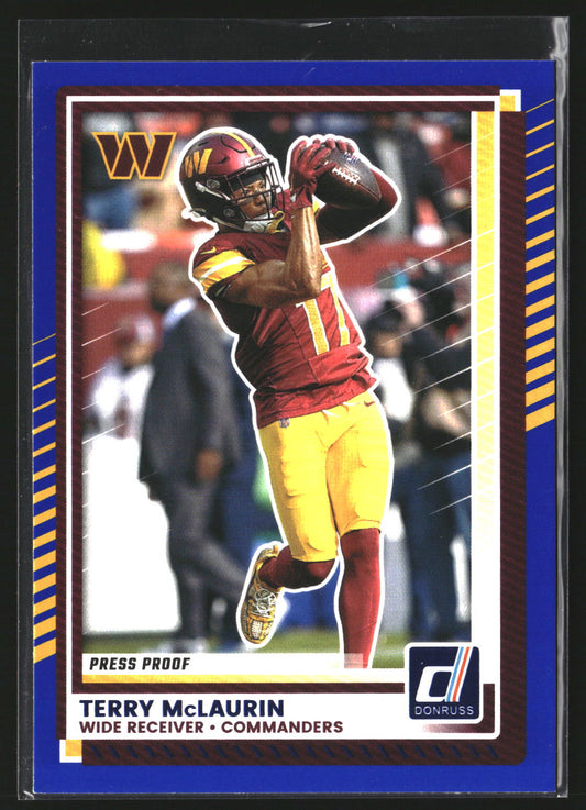 Terry McLaurin 2025 Donruss 144 Press Proofs Blue Washington Commanders
