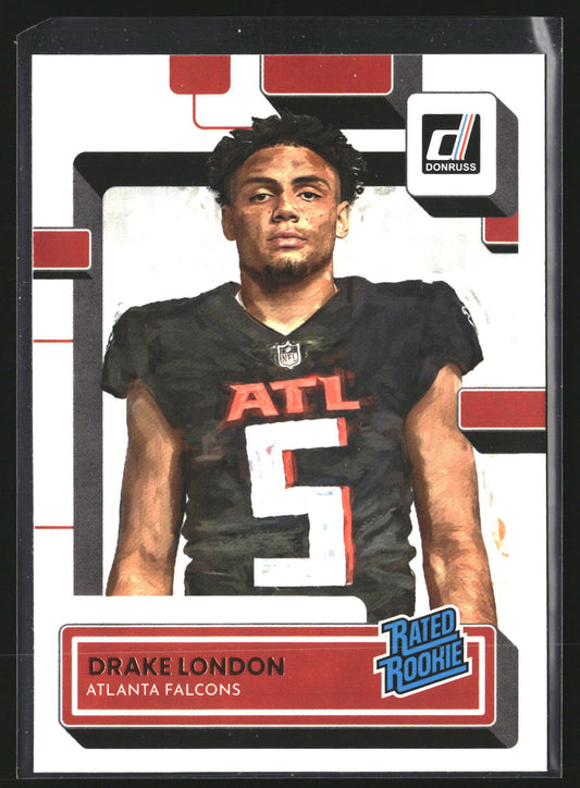Drake London 2022 Donruss 307 Canvas RC RC Atlanta Falcons
