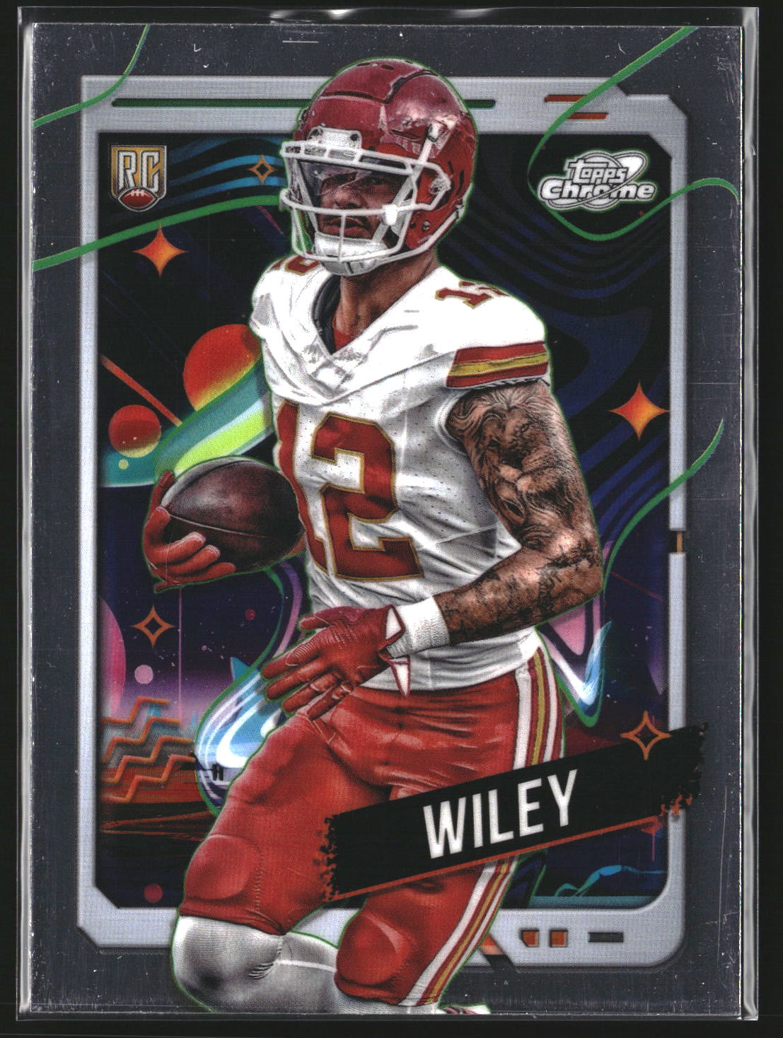 Jared Wiley 2024 Topps Chrome Cosmic 147 RC RC Kansas City Chiefs
