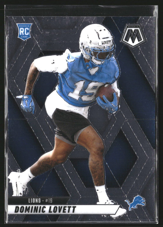 Dominic Lovett 2025 Panini Mosaic 363 RC RC Detroit Lions