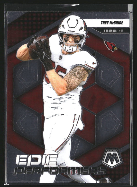 Trey McBride 2025 Panini Mosaic 10 Epic Performers Arizona Cardinals