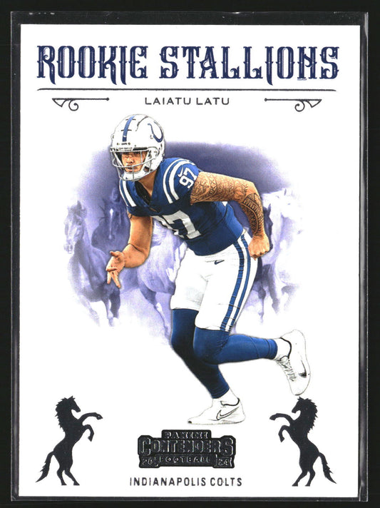 Laiatu Latu 2024 Panini Contenders 25 Rookie Stallions Indianapolis Colts