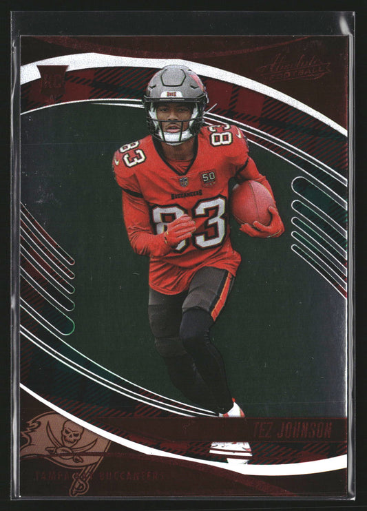 Tez Johnson 2025 Panini Absolute 184 Retail RC RC Tampa Bay Buccaneers