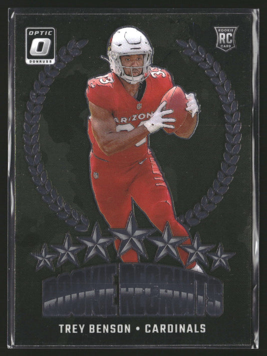 Trey Benson 2024 Donruss Optic 15 Rookie Recruits Arizona Cardinals