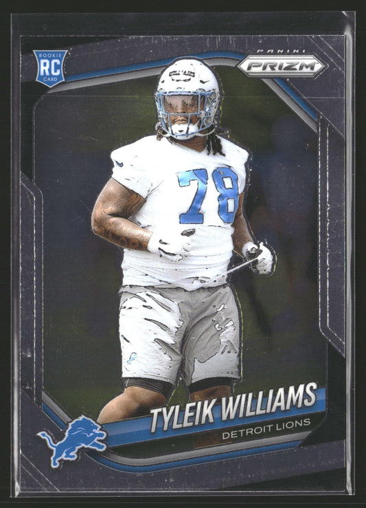 Tyleik Williams 2025 Panini Prizm 328 RC RC Detroit Lions