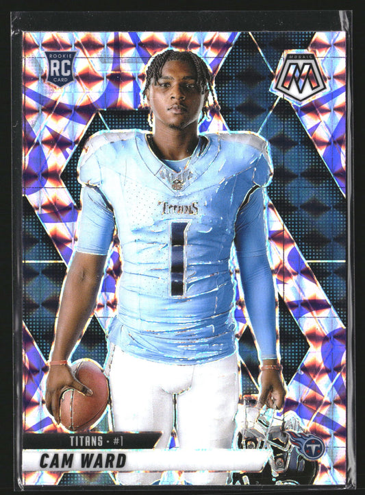 Cam Ward 2025 Panini Mosaic 272 Mosaic Camo Pink RC RC Tennessee Titans