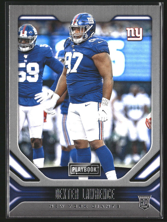 Dexter Lawrence 2019 Panini Playbook 160 RC RC New York Giants