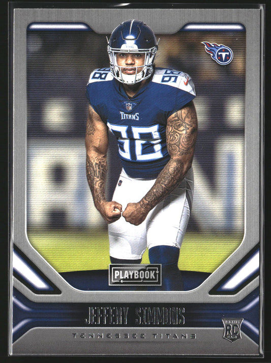 Jeffery Simmons 2019 Panini Playbook 184 RC RC Tennessee Titans