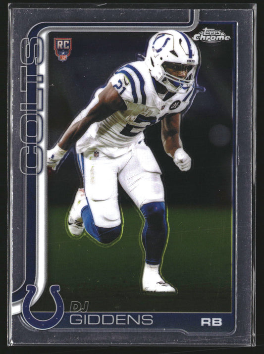 DJ Giddens 2025 Topps Chrome 390 RC RC Indianapolis Colts