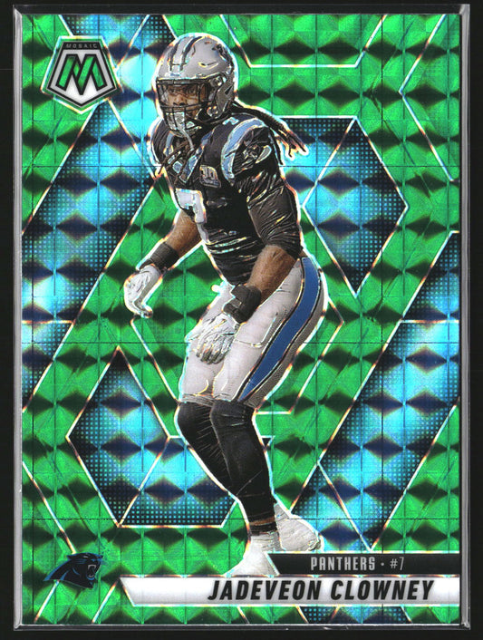 Jadeveon Clowney 2025 Panini Mosaic 163 Mosaic Green Carolina Panthers