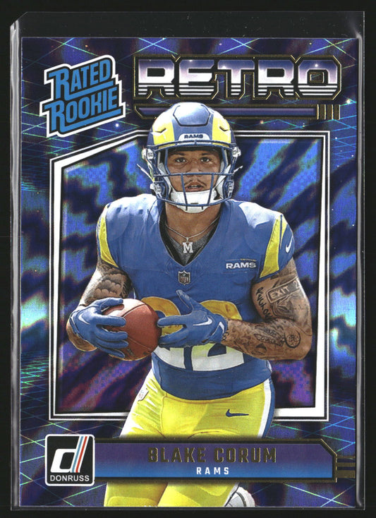 Blake Corum 2024 Donruss 10 Rated Rookies Retro Los Angeles Rams
