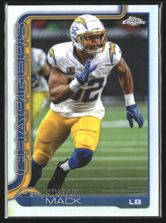 Khalil Mack 2025 Topps Chrome 160 Refractor Los Angeles Chargers
