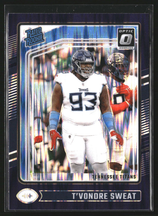 T'Vondre Sweat 2024 Donruss Optic 295 Purple Shock Tennessee Titans