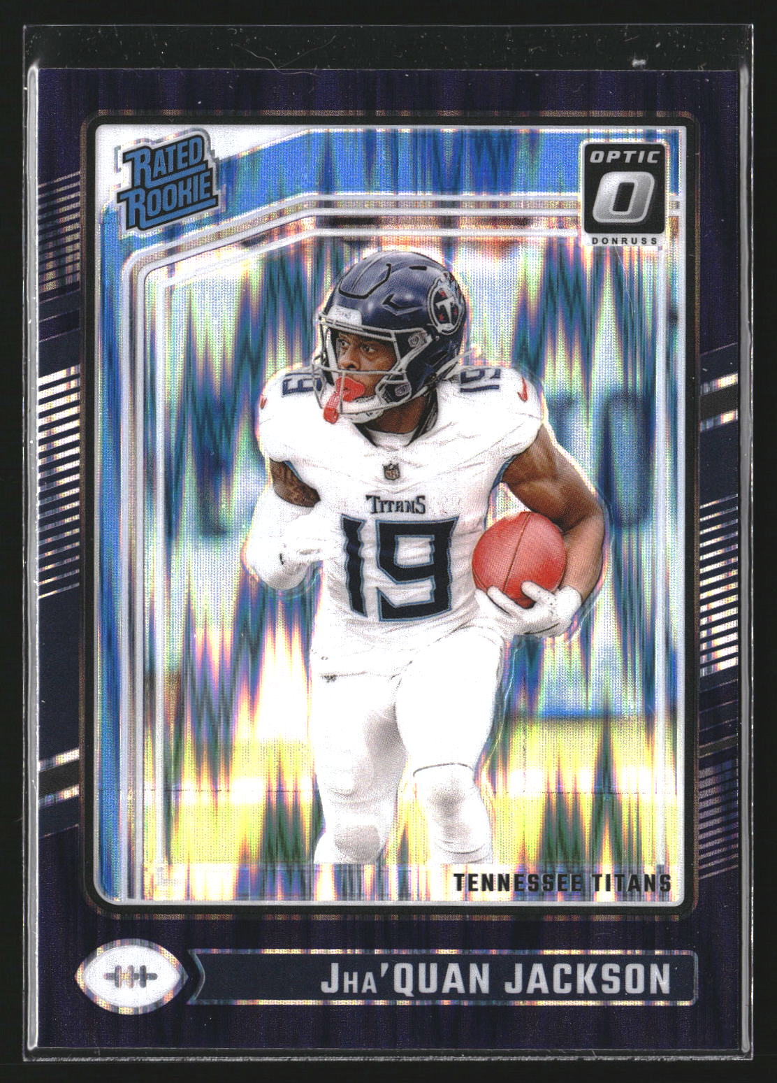 Jha'Quan Jackson 2024 Donruss Optic 253 Purple Shock Tennessee Titans