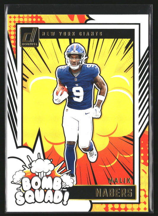 Malik Nabers 2024 Donruss 25 Bomb Squad New York Giants