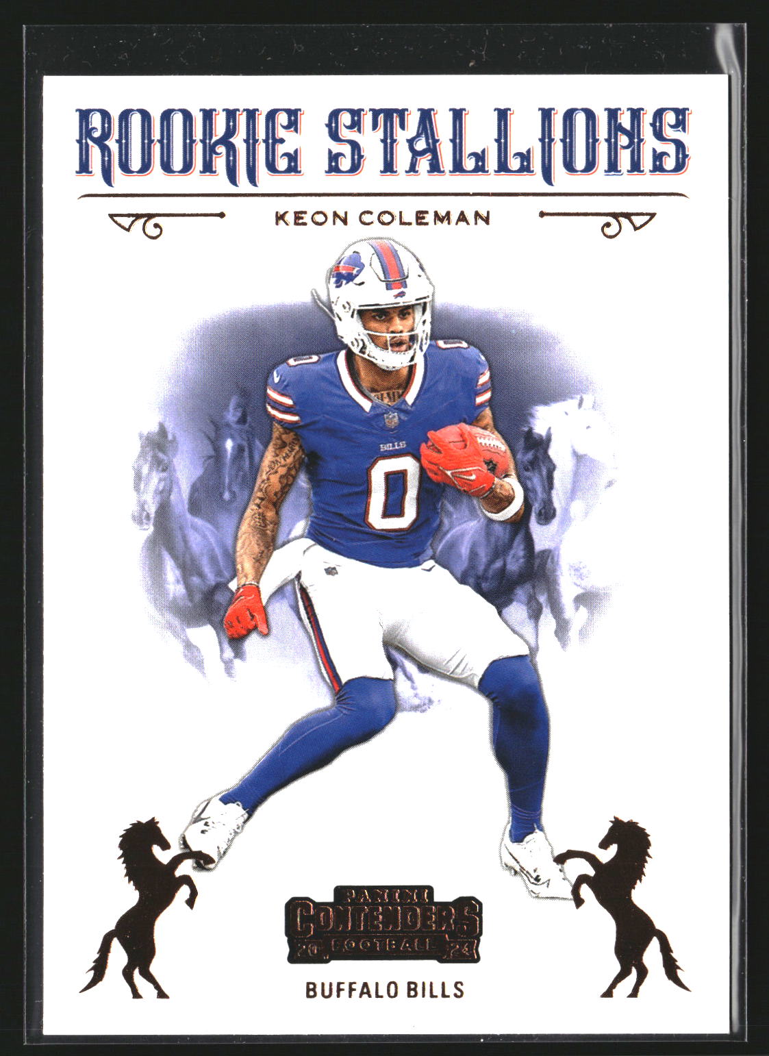 Keon Coleman 2024 Panini Contenders 19 Rookie Stallions Buffalo Bills