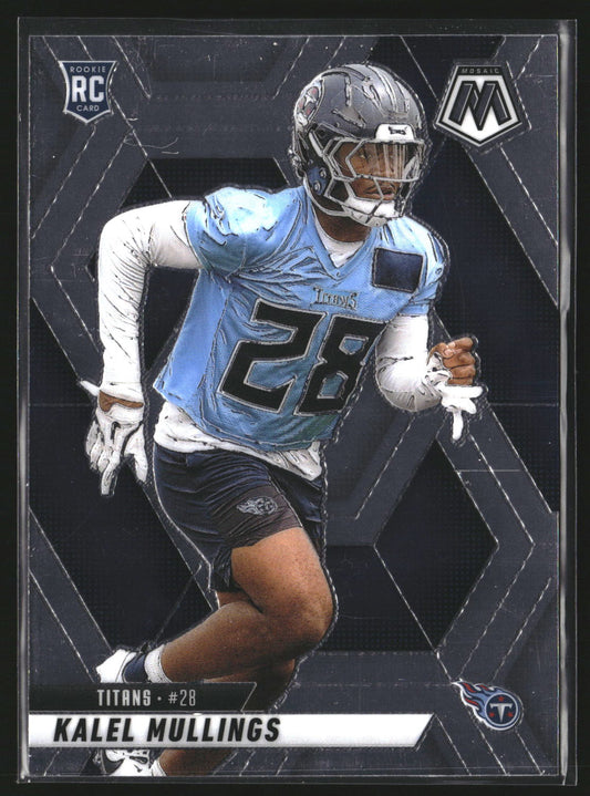 Kalel Mullings 2025 Panini Mosaic 390 RC RC Tennessee Titans