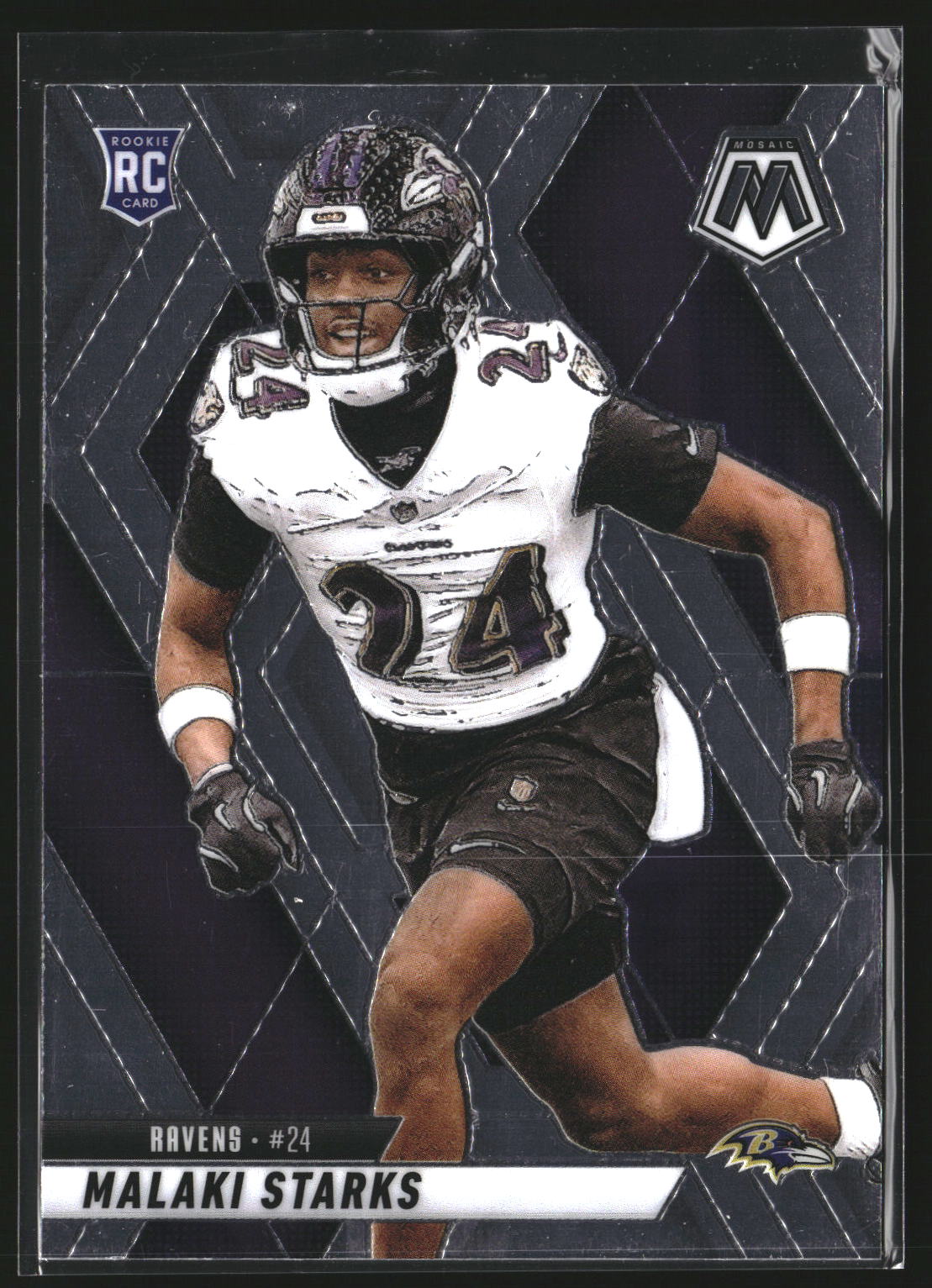 Malaki Starks 2025 Panini Mosaic 347 RC RC Baltimore Ravens