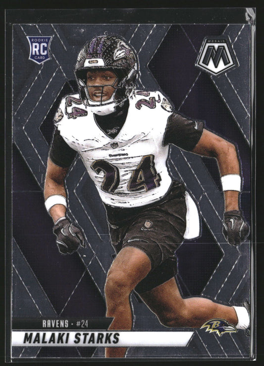 Malaki Starks 2025 Panini Mosaic 347 RC RC Baltimore Ravens