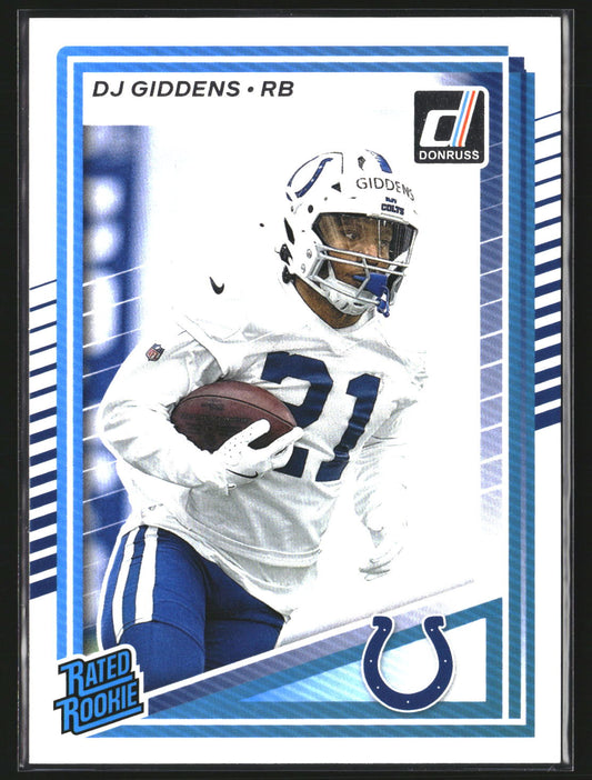 DJ Giddens 2025 Donruss 364 RC RC Indianapolis Colts