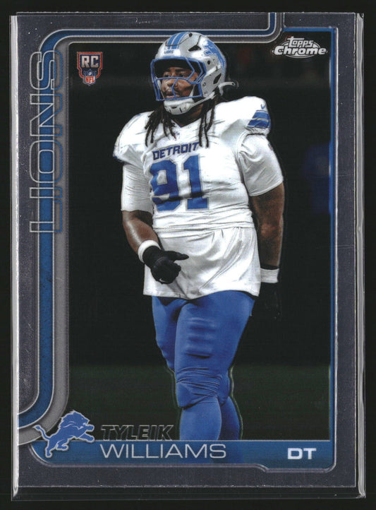 Tyleik Williams 2025 Topps Chrome 364 RC RC Detroit Lions