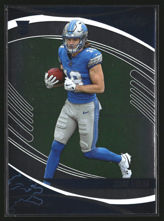 Isaac TeSlaa 2025 Panini Absolute 127 Green RC RC Detroit Lions