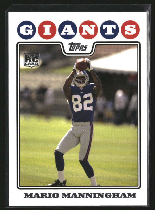 Mario Manningham 2008 Topps 366 RC RC New York Giants