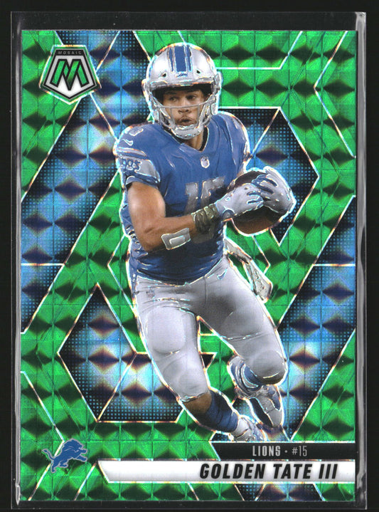 Golden Tate III 2025 Panini Mosaic 214 Mosaic Green Detroit Lions