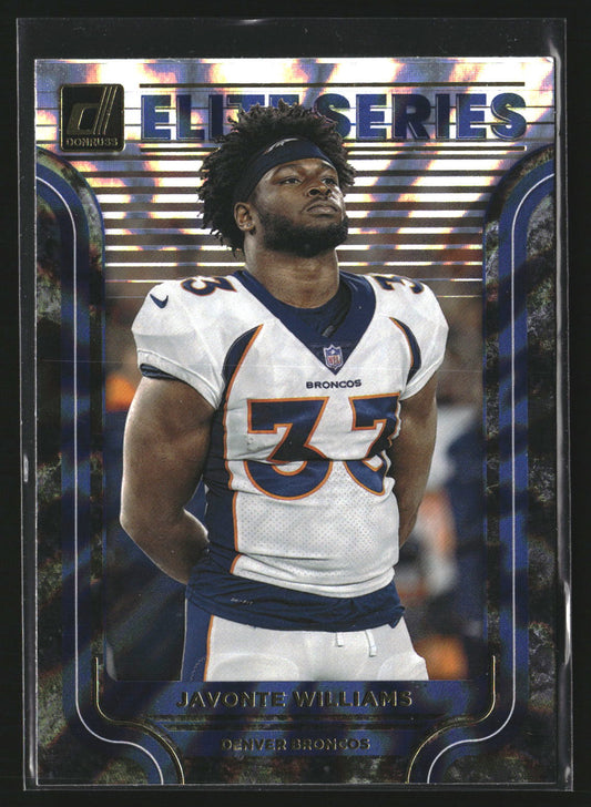 Javonte Williams 2022 Donruss ES-14 Elite Series Denver Broncos