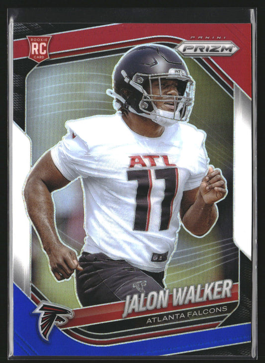Jalon Walker 2025 Panini Prizm 398 Red White and Blue Atlanta Falcons