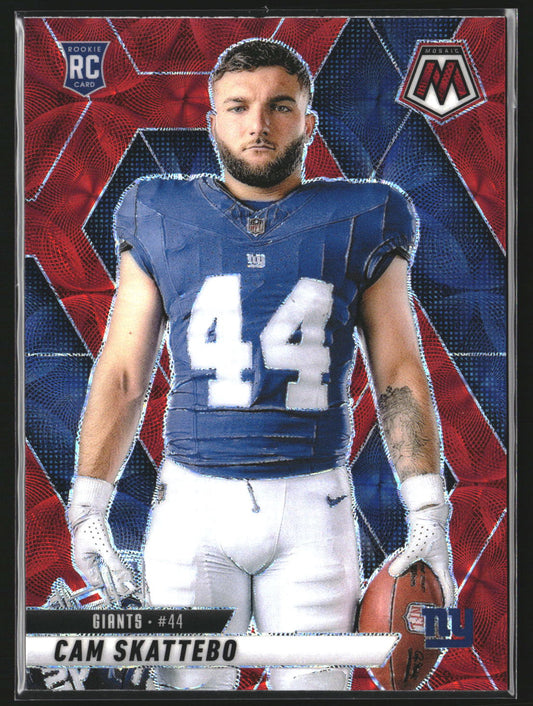 Cam Skattebo 2025 Panini Mosaic 271 Red Scope RC RC New York Giants