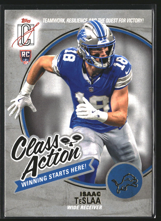 Isaac TeSlaa 2025 Topps Signature Class CA-11 Class Action Detroit Lions