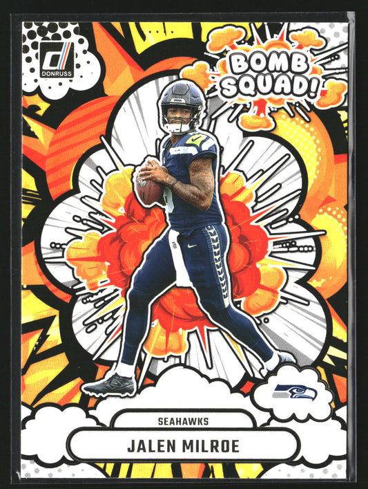 Jalen Milroe 2025 Donruss BS-JME Bomb Squad Seattle Seahawks