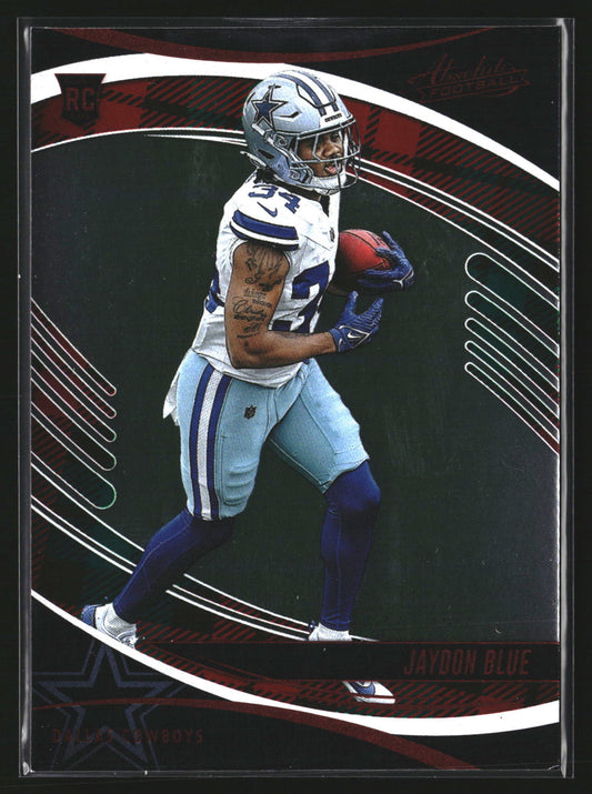 Jaydon Blue 2025 Panini Absolute 139 Red and Green RC Dallas Cowboys