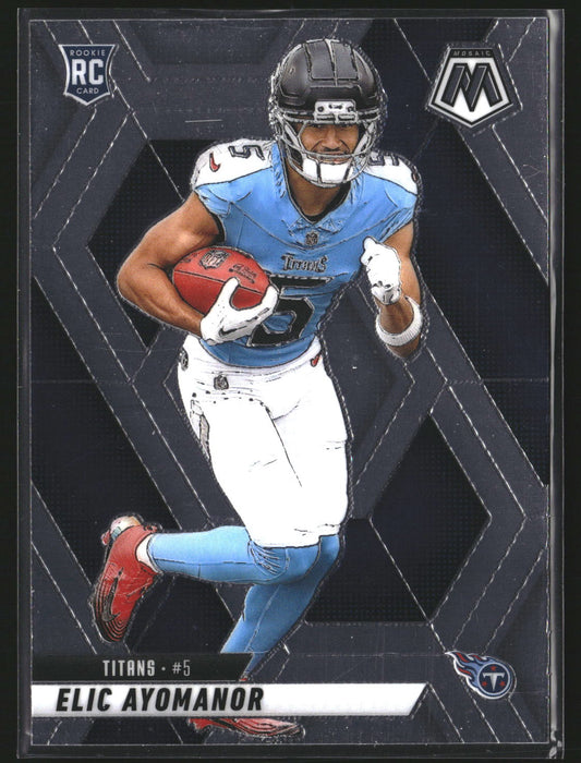 Elic Ayomanor 2025 Panini Mosaic 333 RC RC Tennessee Titans