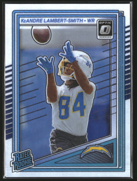 KeAndre Lambert-Smith 2025 Donruss Optic 271 RC RC Los Angeles Chargers
