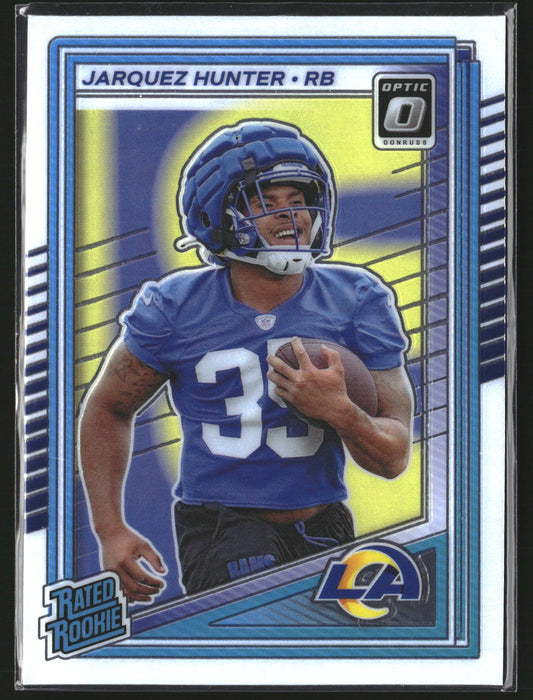 Jarquez Hunter 2025 Donruss Optic 292 RC RC Los Angeles Rams