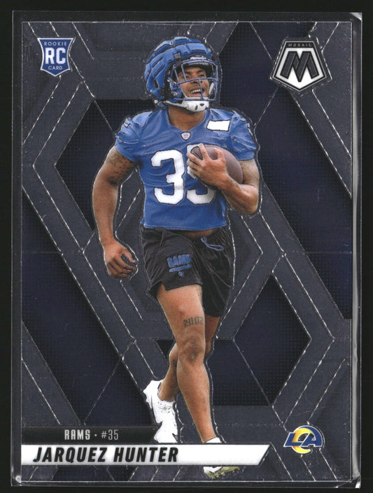 Jarquez Hunter 2025 Panini Mosaic 380 RC RC Los Angeles Rams