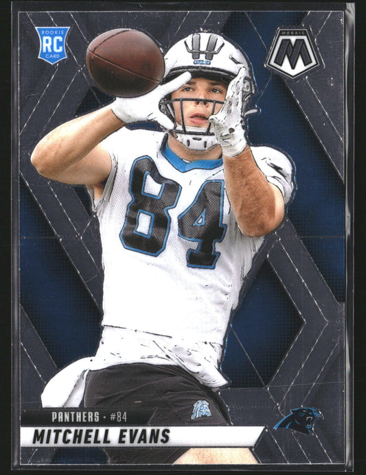 Mitchell Evans 2025 Panini Mosaic 344 RC RC Carolina Panthers