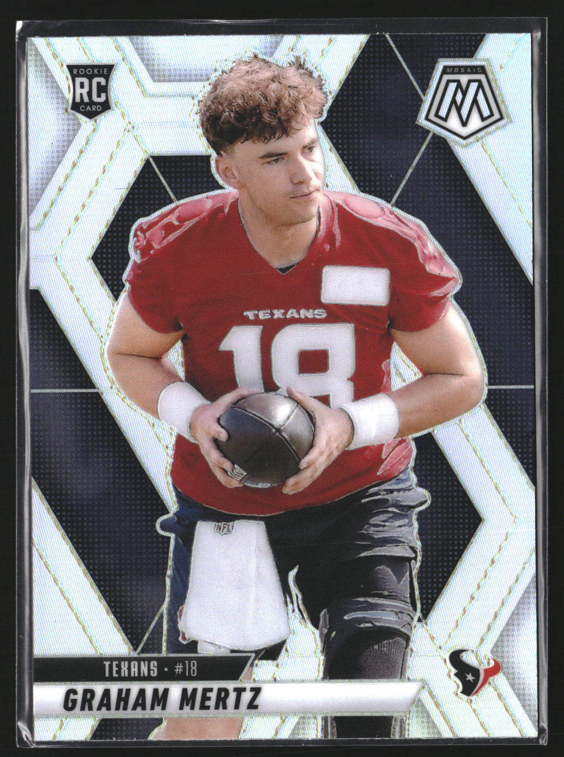 Graham Mertz 2025 Panini Mosaic 392 Silver RC RC Houston Texans