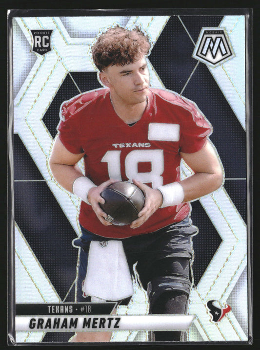 Graham Mertz 2025 Panini Mosaic 392 Silver RC RC Houston Texans