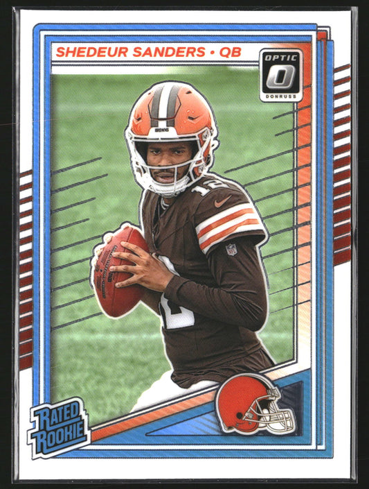 Shedeur Sanders 2025 Donruss Optic 203 RC RC Cleveland Browns