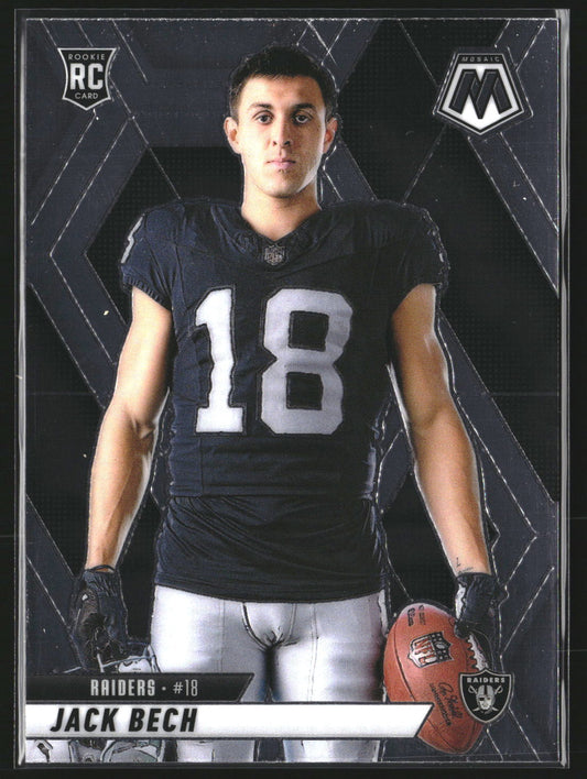 Jack Bech 2025 Panini Mosaic 280 RC RC Las Vegas Raiders