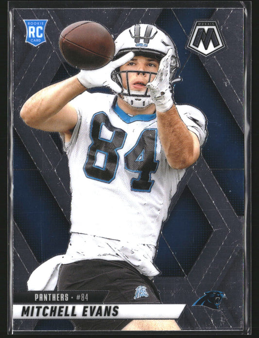 Mitchell Evans 2025 Panini Mosaic 344 RC RC Carolina Panthers