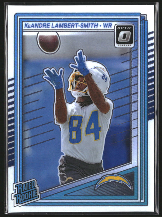 KeAndre Lambert-Smith 2025 Donruss Optic 271 RC RC Los Angeles Chargers