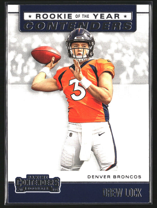 Drew Lock 2019 Panini Contenders RYA-DL Rookie of the Year Contenders Broncos