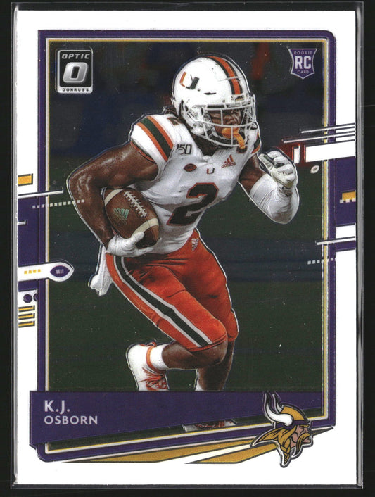 K.J. Osborn 2020 Donruss Optic 102 RC RC Minnesota Vikings